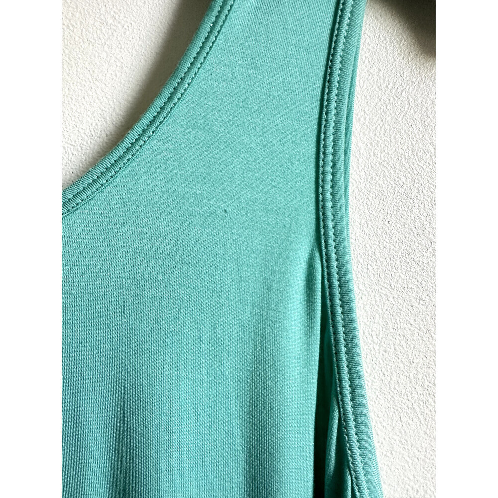 Nicole Miller Sport $58USDWomen's Teal Cross Back Stretch Activewear Tank Sz L - Picture 3 of 7